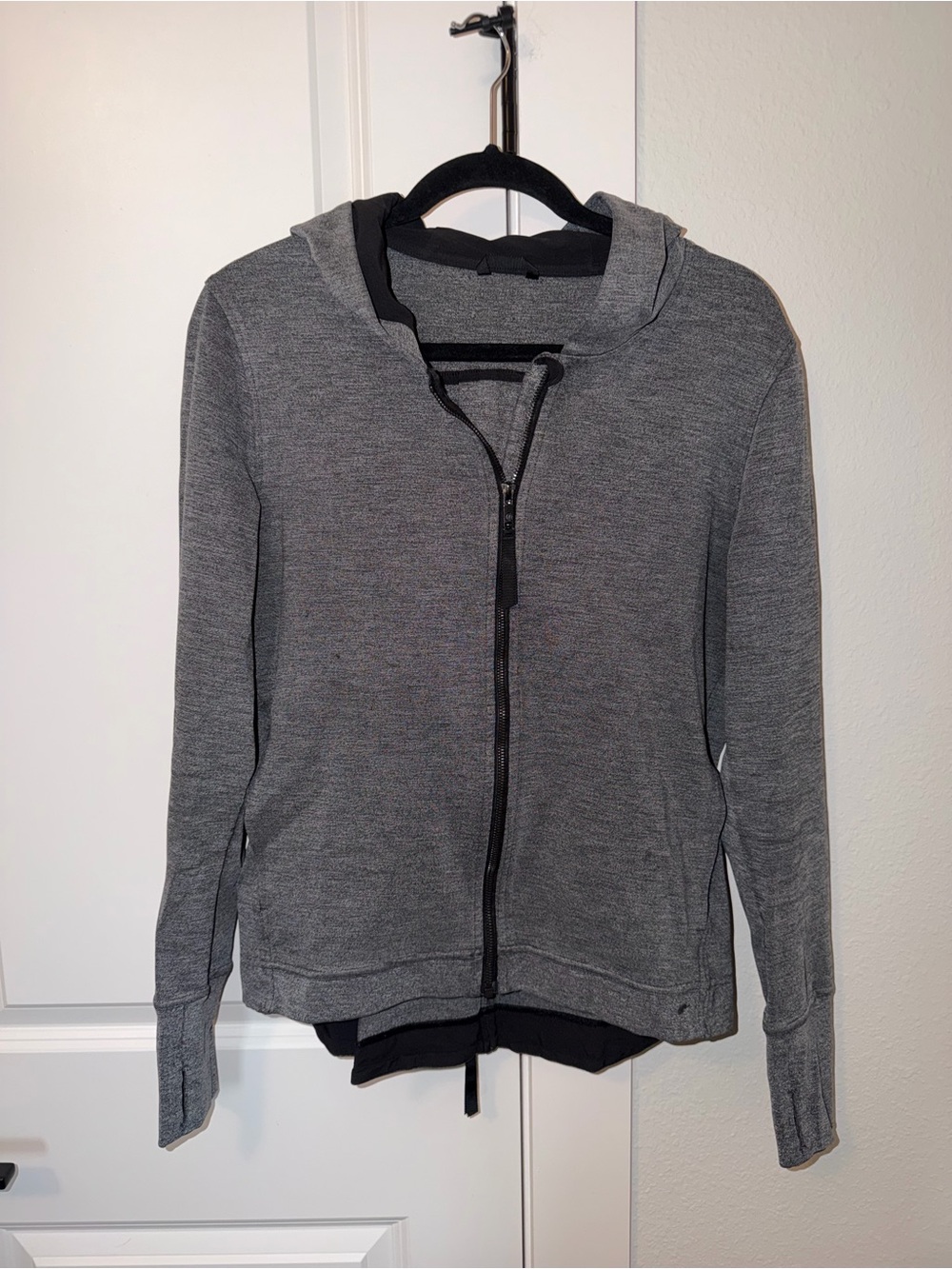 Lululemon Gray Zip-Up Hooded Sweatshirt